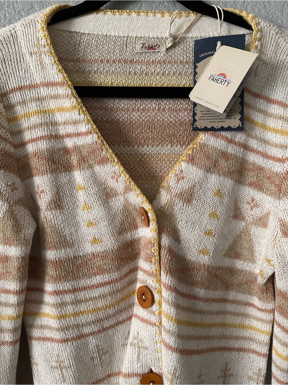 B.Yellowtail x Faherty Cardigan - Picture 3 of 4